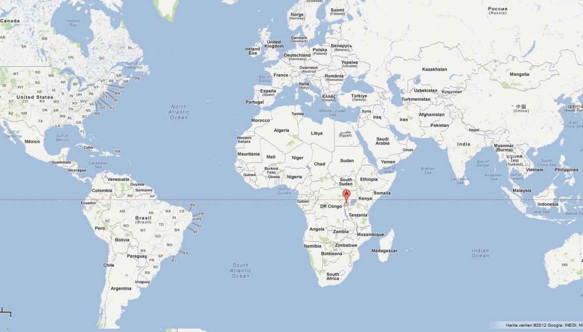 mappa del Ruanda nel mondo
