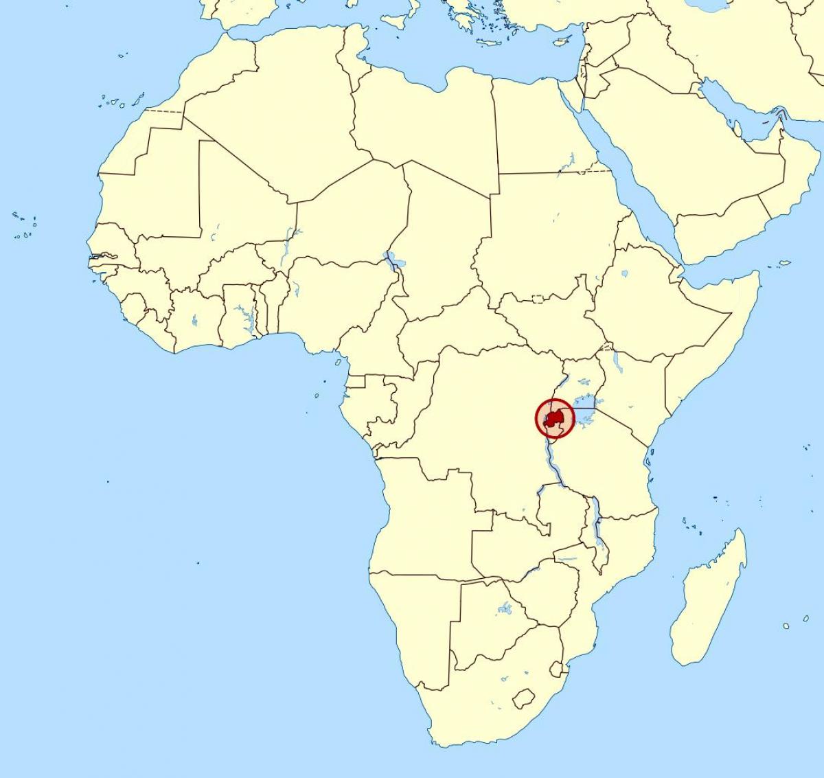 mappa del Ruanda africa