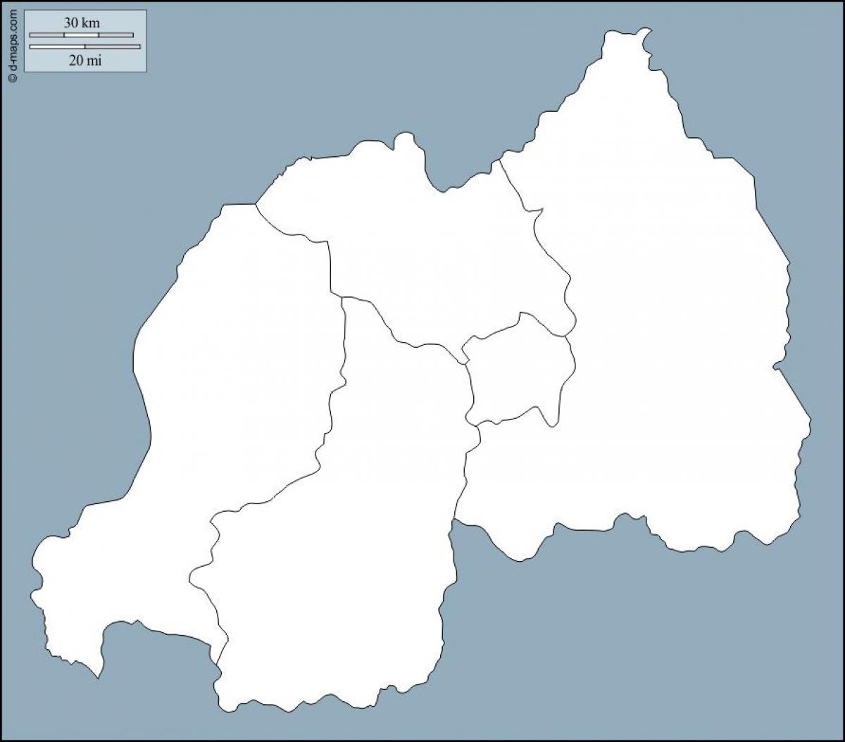 Ruanda struttura della mappa