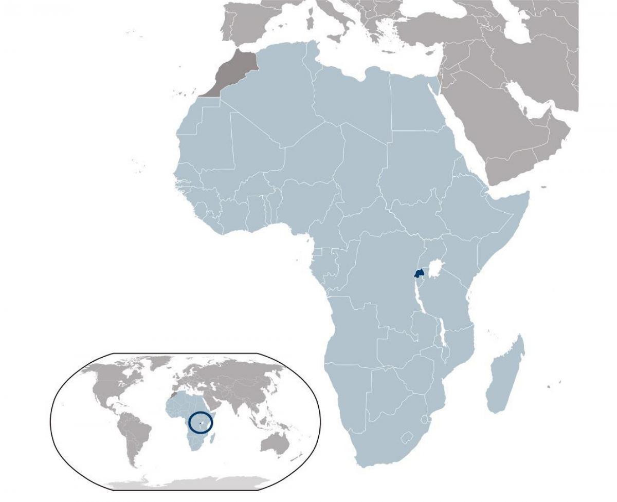 Ruanda posizione sulla mappa del mondo