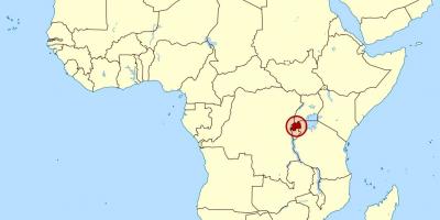 Mappa del Ruanda africa