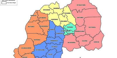 Mappa del Ruanda mappa province